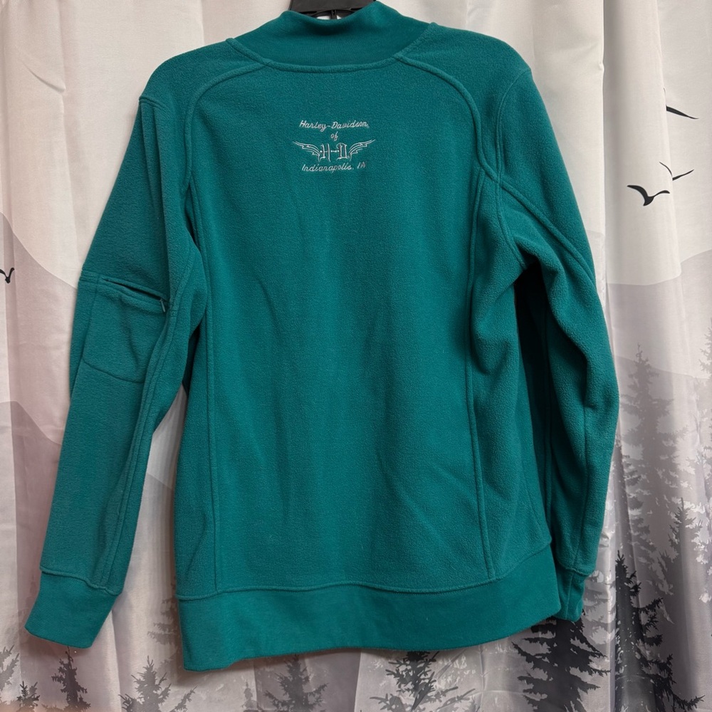 Harley Davidson Fleece Jacket Women's L large Full Zip Indianapolis IN - Picture 6 of 9